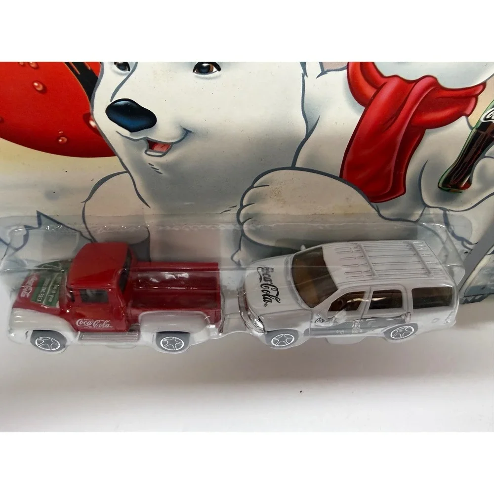 Matchbox Coca-Cola Diecast Car 2-Pack Lot Polar Bear Ford F-100 57 Chevy SUV